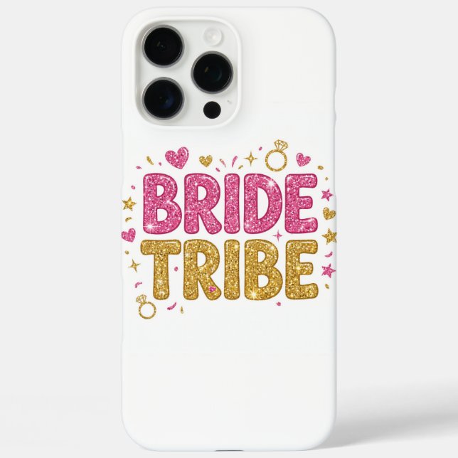 Bride Tribe Glitter iPhone Case (Back)