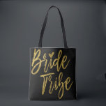 Bride Tribe Gold and Black Wedding Party Bag<br><div class="desc">Bride Tribe Gold and Black Wedding Party Bag is the perfect wedding bag to travel with to a destination wedding.</div>