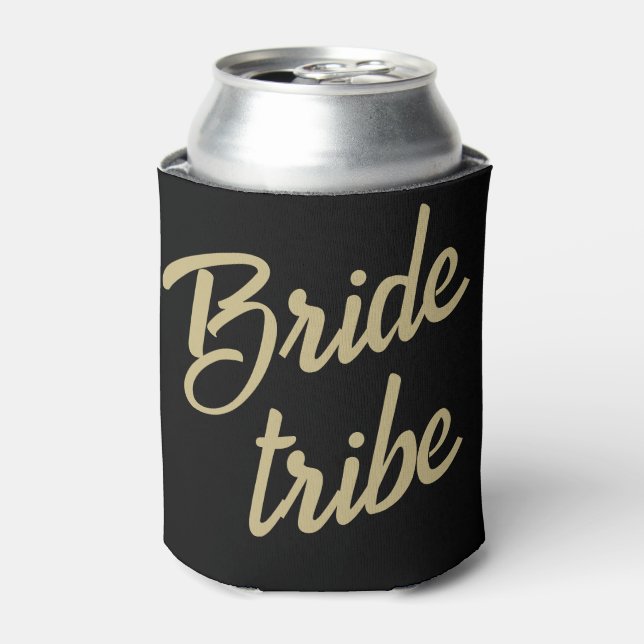 Bride Tribe Gold Can Cooler  (Can Front)
