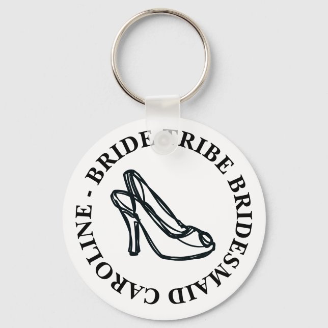 Bride Tribe ladies shoe bachelorette party favour Keychain (Front)
