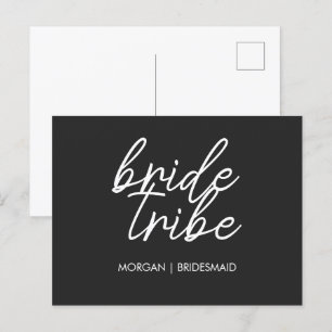 Bride Tribe Modern Bridal Party Proposal Postcard