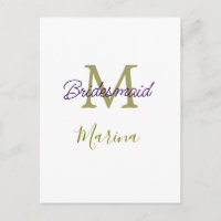 Bride tribe monogram bridal shower simple golden p