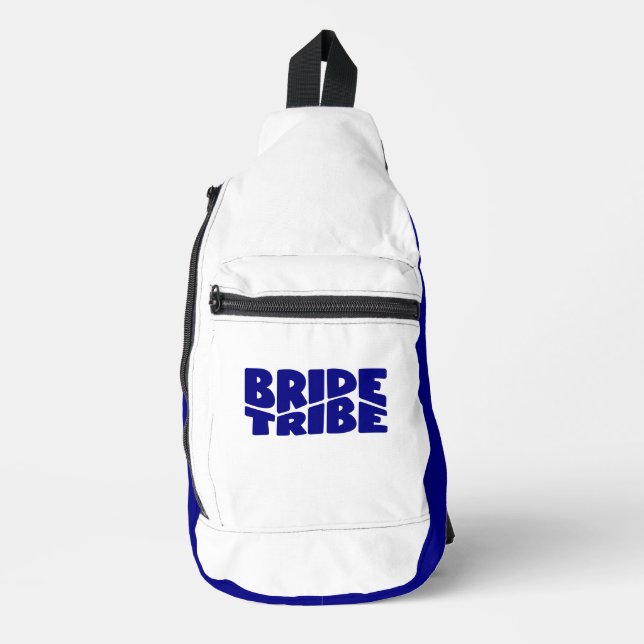 Bride Tribe Navy White  Sling Bag (Front)