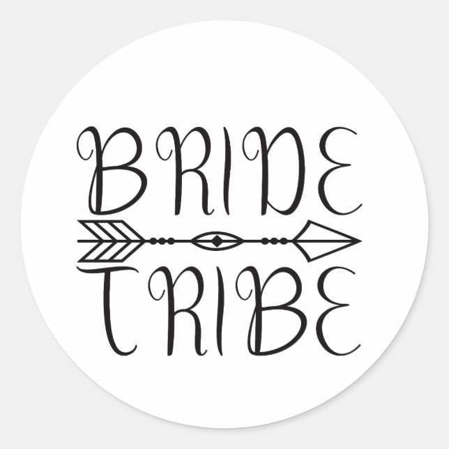Bride Tribe new Classic Round Sticker (Front)