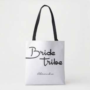 Bride Tribe, Personalized Name, bridesmaid gift Tote Bag