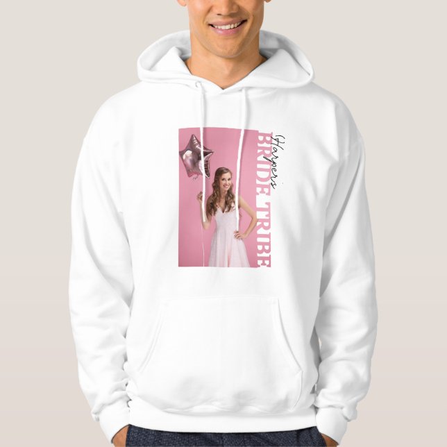 Bride Tribe Photo Hoodie | Personalised Hen Party  (Front)
