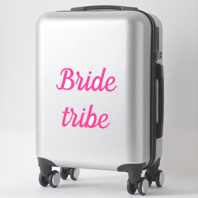 Bride Tribe Pink Bridal Team Custom Text Wedding (Suitcase)