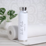 Bride Tribe Simple Wedding Modern Bridesmaid Water Bottle<br><div class="desc">Modern black and white wedding water bottle featuring a simple and minimalist design with "bride tribe" in an elegant script along with the name of your bridesmaid.  A cute and girly gift for your bridesmaids.</div>