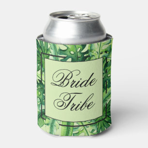 Bride Tribe   Trendy Tropical Bachelorette Party Can Cooler