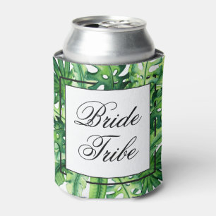 Bride Tribe   Trendy Tropical Bachelorette Party Can Cooler