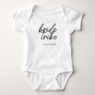 Bride Tribe Wedding Flower Girl Modern Baby Bodysuit