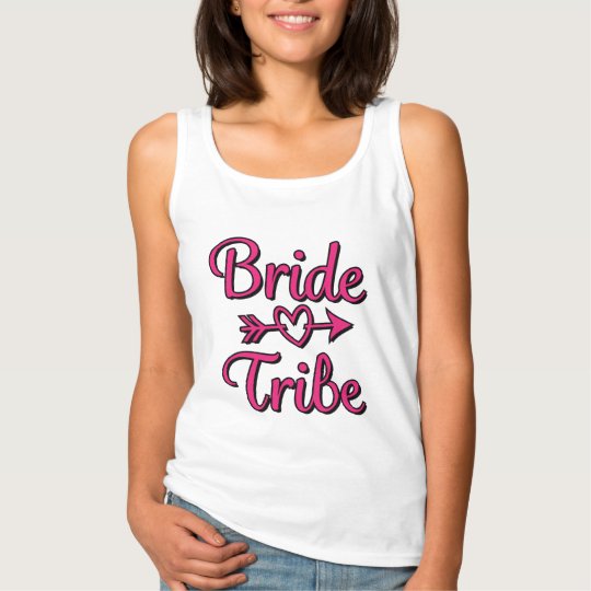 Bride Tribe with heart arrow Bridesmaid shirt