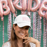 Bride Trucker Hat | Personalized Future Mrs. Name<br><div class="desc">Celebrate the bride-to-be with this chic and stylish personalized bridal trucker hat, featuring bold blush pink “BRIDE” lettering and elegant cursive “future Mrs. [Name]” text. Perfect for bachelorette parties, bridal showers, wedding day prep, or as a thoughtful engagement gift! Lightweight, breathable, and available in multiple colour options to match your...</div>