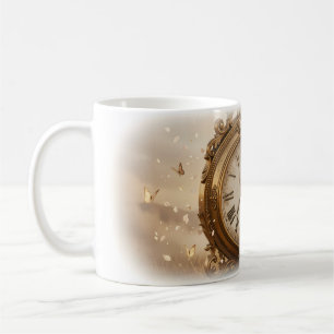 Bride Vintage Clock Butterflies Timeless Mug