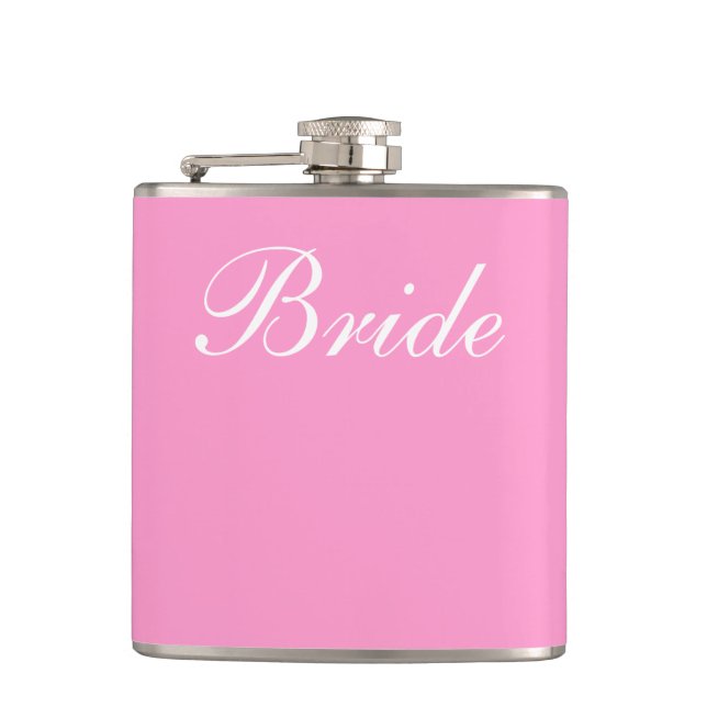 Bride Vinyl Wrapped Flask (Front)