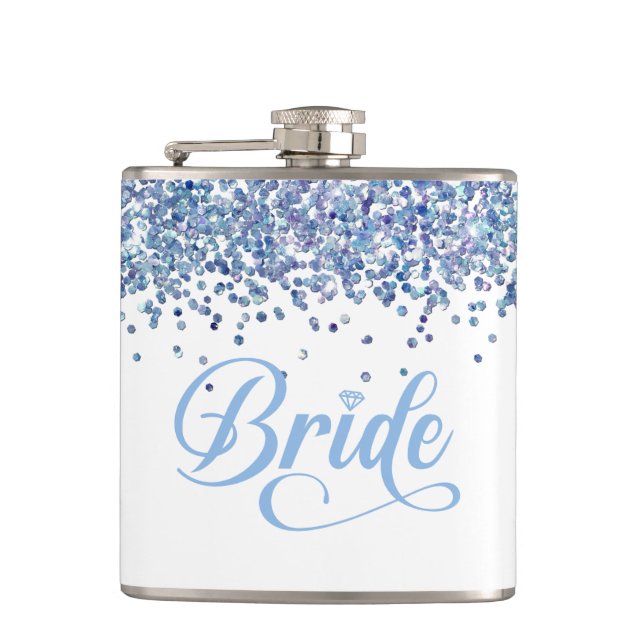 Bride Vinyl Wrapped Flask (Front)