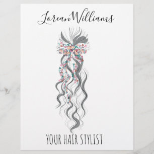 Bride Wavy hair floral wreath Hairstyling branding Flyer