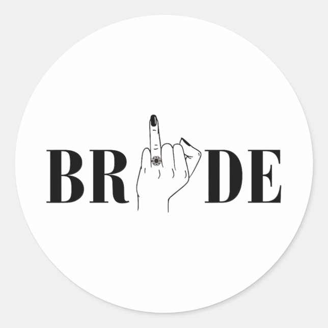 Bride Wedding Bridesmaid Squad Bachelorette Party  Classic Round Sticker (Front)