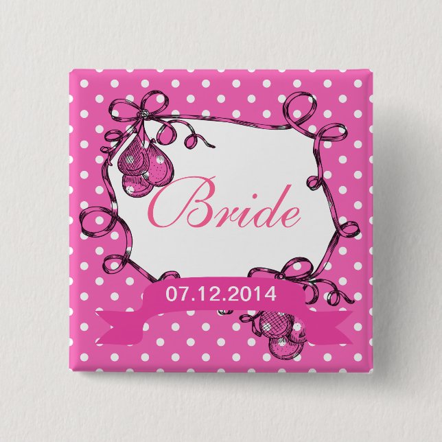 Bride wedding button (Front)