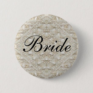 Bride Wedding lace antique 2 Inch Round Button