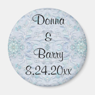 Bride Wedding lace pale blue Magnet