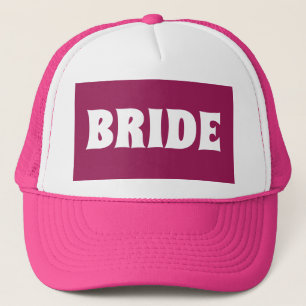BRIDE WEDDING PINK BALL CAPS HATS