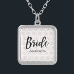 Bride Wedding Ring Pattern and Name Necklace<br><div class="desc">Bride Wedding Ring Pattern and Name Necklace.</div>