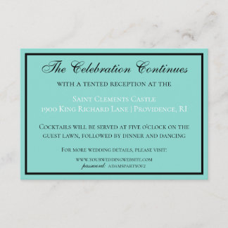 Bride & Wedding Suite Modern Reception Enclosure Card