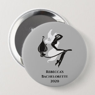 Bride Witch  Halloween Cocktail Bachelorette 4 Inch Round Button