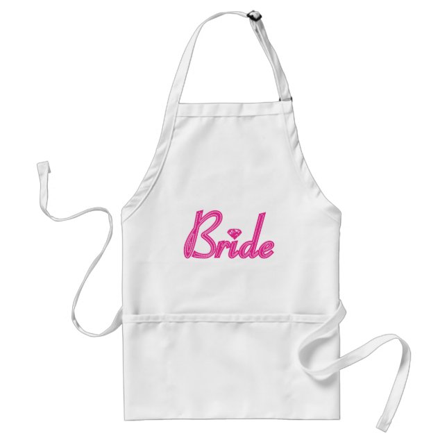 Bride with Bling - Pink Standard Apron (Front)