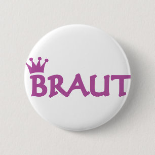 bride with crown icon 2 inch round button