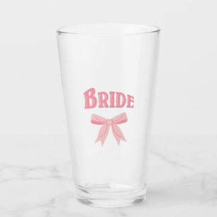 BRIDE with Custom Name Glass