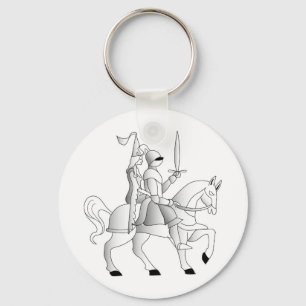 Bride with Knight in Shining Armour Keychain