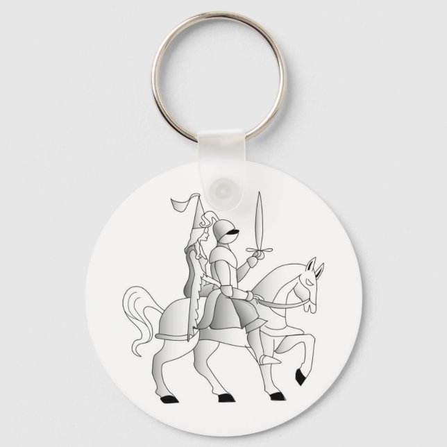 Bride with Knight in Shining Armour Keychain (Front)