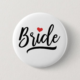 Bride With Red Heart 2 Inch Round Button
