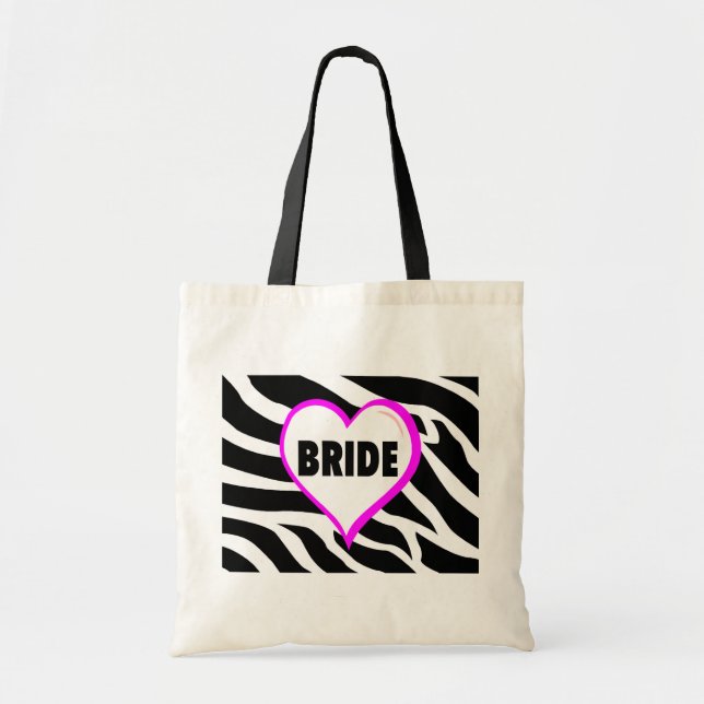 Bride (Zebra Stripes) Tote Bag (Front)