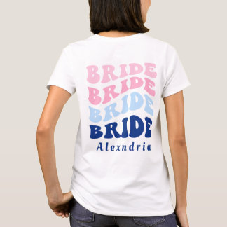 Bride's Bachelorette Party Beach Back Design T-Shirt