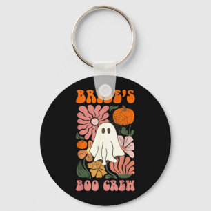 Brides Boo Crew Floral Ghost Halloween Keychain