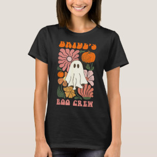 Brides Boo Crew Floral Ghost Halloween T-Shirt