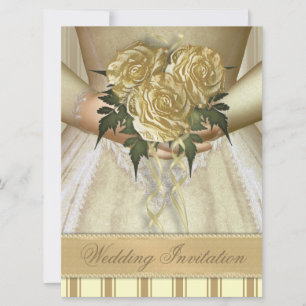 Brides Bouquet (ivory) Wedding - Oversized Invitation