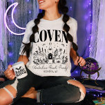 Bride's Coven Witchy Bachelorette Party Custom T-Shirt<br><div class="desc">Summon the magic and laughter with our Bride's Coven Witchy Bachelorette Party Custom T-Shirt – the perfect blend of humour and enchantment for your bewitching celebration. This funny bachelorette party shirt goes beyond mere apparel; it's a statement piece that embodies the spirit of your celestial bride and bridesmaid crew. Embrace...</div>