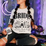 Bride's Coven Witchy Bachelorette Party Custom T-Shirt<br><div class="desc">Summon the magical vibes with our Bride's Coven Witchy Bachelorette Party Custom T-Shirt – the perfect blend of humour and enchantment for your mystical celebration. This funny bachelorette party shirt is not just an apparel piece; it's a statement that captures the spirit of your celestial bride and bridesmaid crew. With...</div>