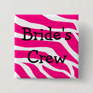 Brides Crew Bachelorette Party Bridesmaid 2 Inch Square Button