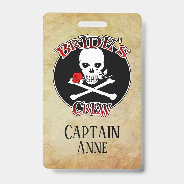 Bride's Crew Personalized Badge (Front)