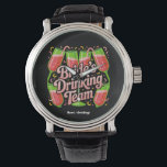 Bride's Drinking Team Bachelorette Party Design Watch<br><div class="desc">Celebrate the bride-to-be in hilarious style with our "Bride's Drinking Team" bachelorette party design! This funny and playful design is the perfect accessory for any bridal shower, wedding weekend, or group night out. Great for bridesmaids, the bride's squad, and lifetime party lovers ready to drink and make memories!</div>