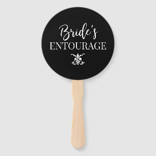 Bride's Entourage   Bridesmaids Wedding Program Hand Fan