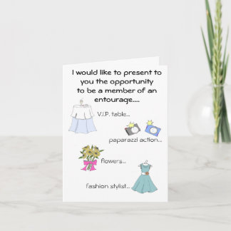 brides entourage invitation