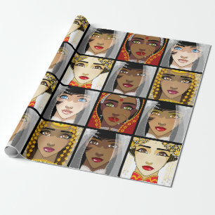 Brides From Around The World Wrapping Paper
