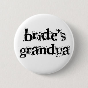 Bride's Grandpa Black Text 2 Inch Round Button