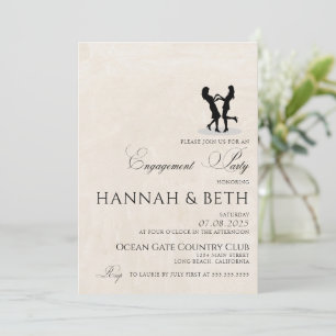 Brides Happy Engagement Party Invitation